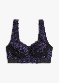 bonprix bonprix Sujetador reductor sin aros con tirantes acolchados negro-jacinto Hot