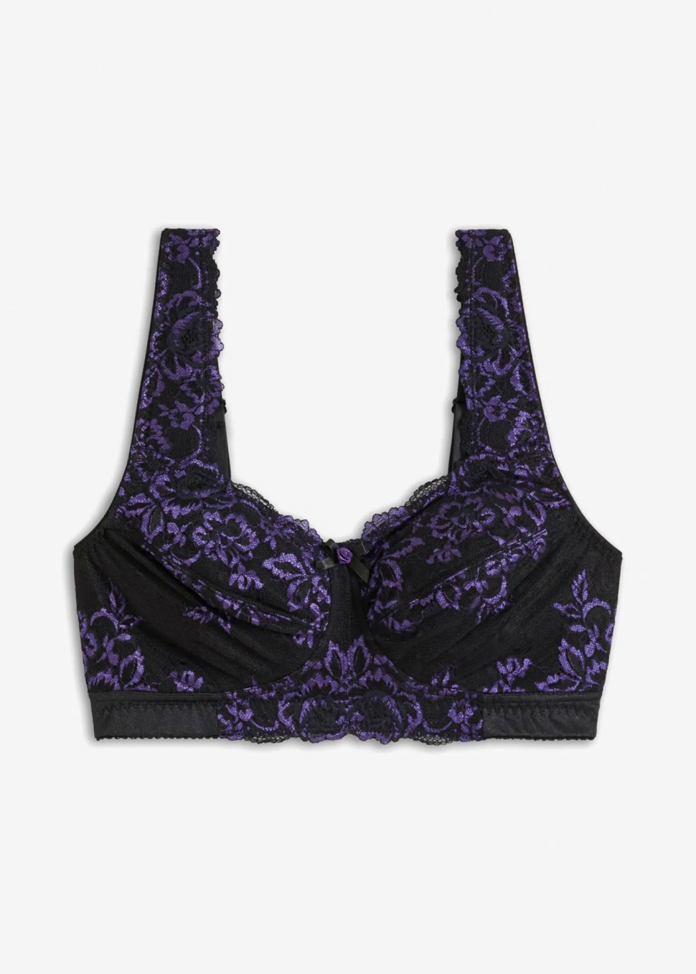 bonprix bonprix Sujetador reductor sin aros con tirantes acolchados negro-jacinto Hot