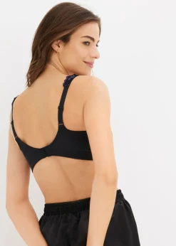 bonprix bonprix Sujetador reductor sin aros con tirantes acolchados negro-jacinto Hot