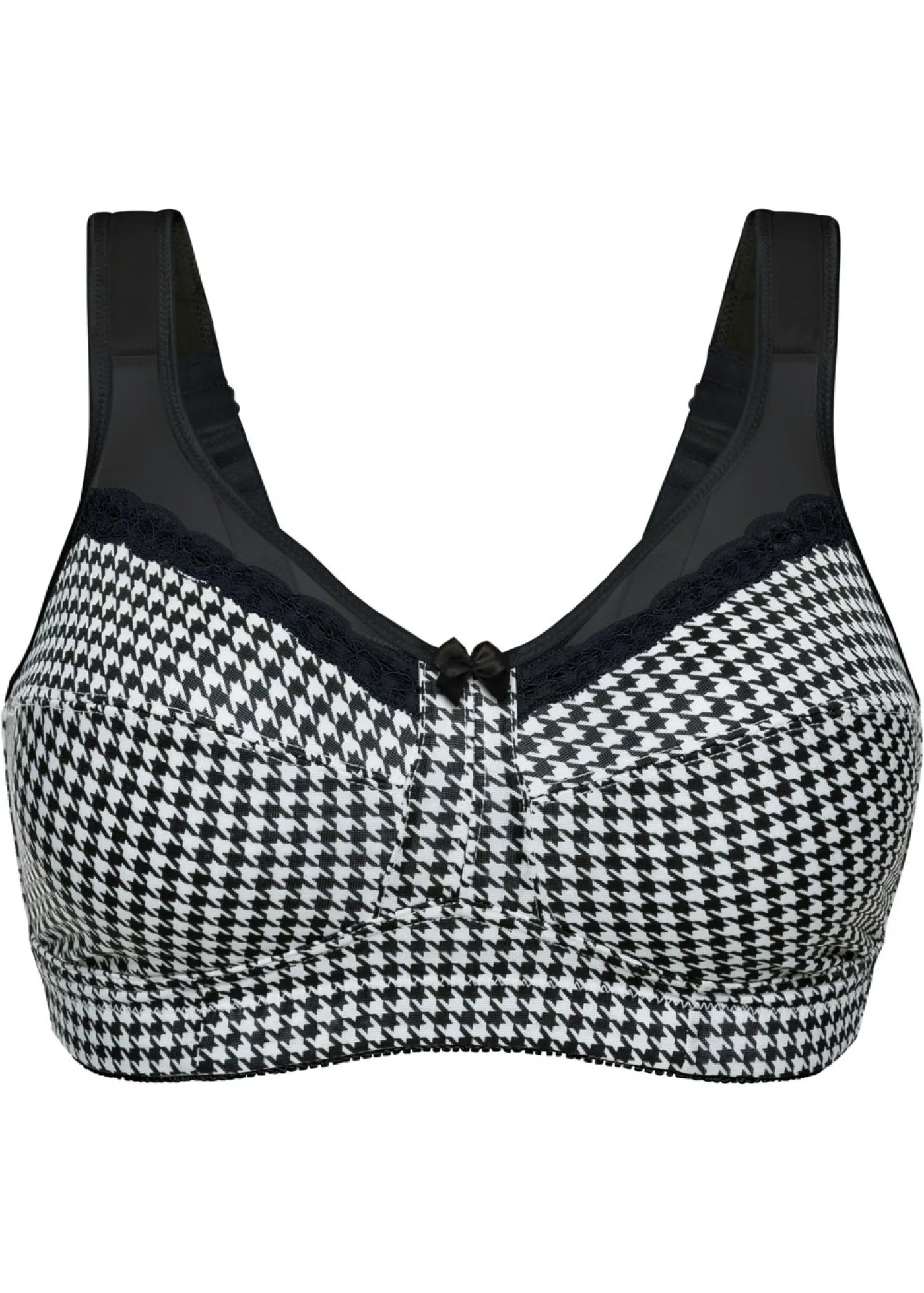 bonprix bonprix Sujetador reductor sin aros con tirantes acolchados Negro-blanco estampado Best