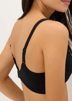 bonprix bonprix Sujetador reductor sin aros con algodón cómodo Negro Clearance