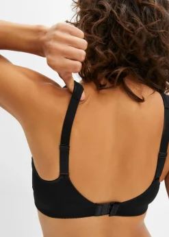 bonprix bonprix Sujetador reductor sin aros con tirantes acolchados Negro Clearance