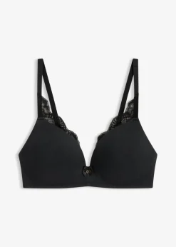 bonprix bonprix Sujetador sin aros con algodón Negro Clearance