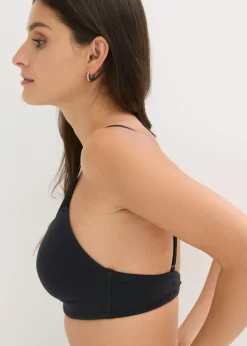 bonprix bonprix Sujetador sin aros con algodón Negro Clearance