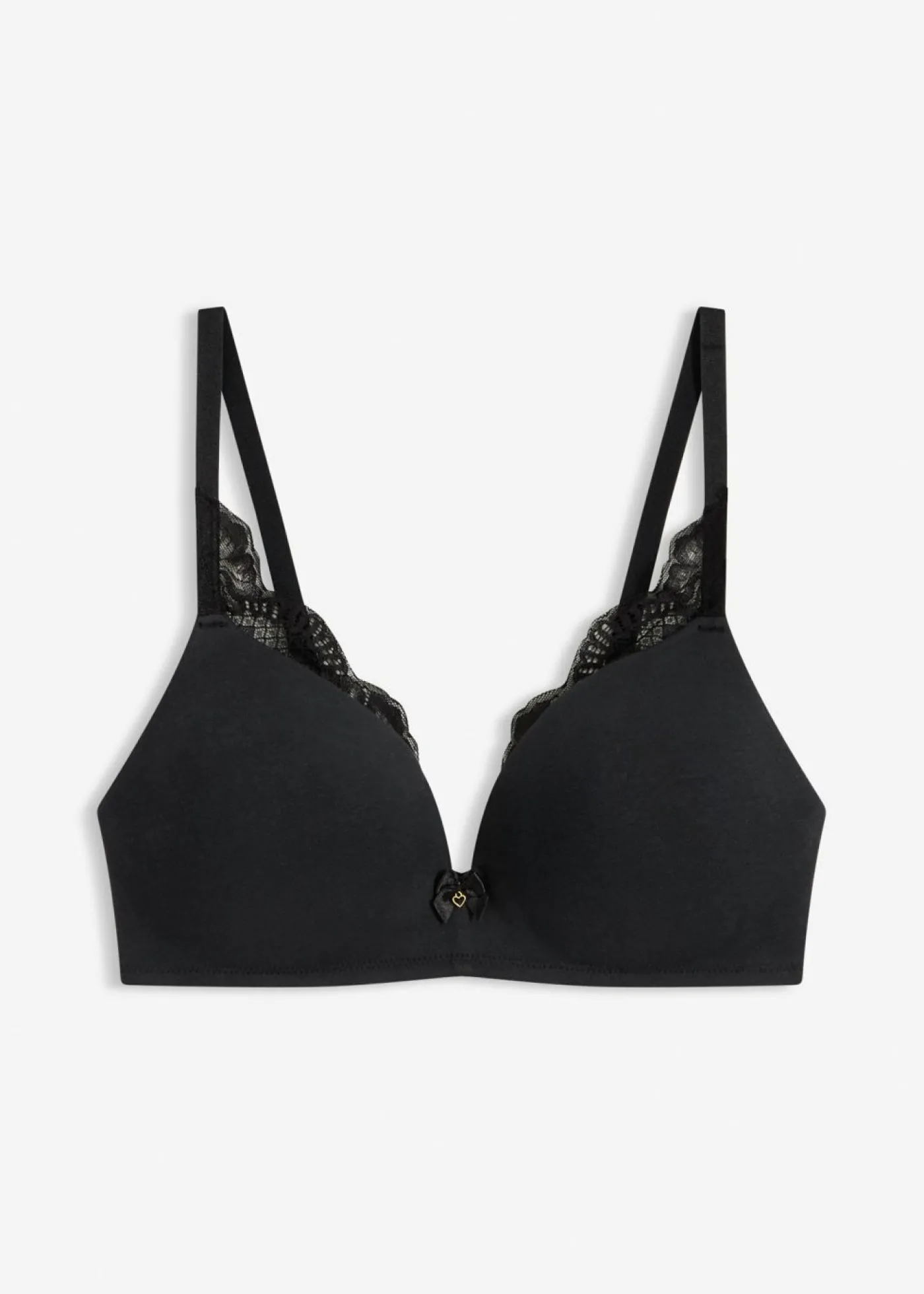 bonprix bonprix Sujetador sin aros con algodón Negro Best