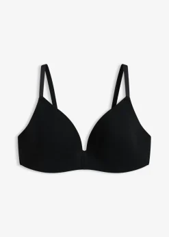 bonprix bonprix Sujetador sin aros con algodón orgánico Negro Discount