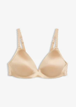 bonprix bonprix Sujetador sin aros con bordado delicado Beige pardo Best