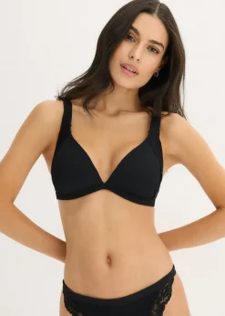 bonprix bonprix Sujetador sin aros con canalé suave Negro