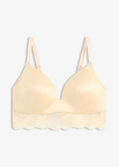 bonprix bonprix Sujetador sin aros con encaje discreto beige perla New
