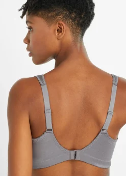 bonprix bonprix Sujetador sin aros con tirantes acolchados (2 unidades) Cava/gris oscuro Hot