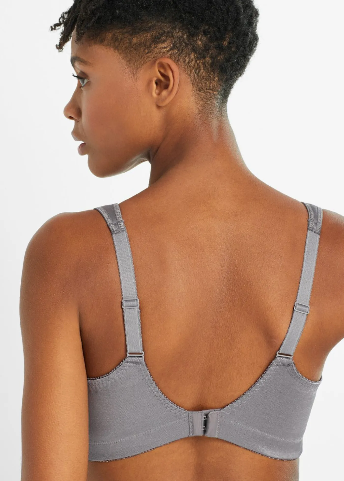 bonprix bonprix Sujetador sin aros con tirantes acolchados (2 unidades) Cava/gris oscuro Hot