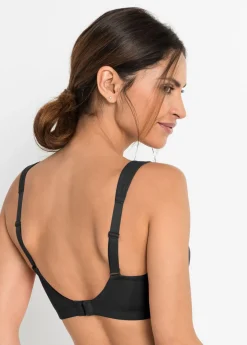 bonprix bonprix Sujetador sin aros de algodón orgánico (2 unidades) Negro-gris claro jaspeado Clearance