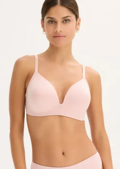 bonprix bonprix Sujetador sin aros de material brillante rosa pálido Clearance