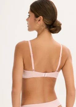 bonprix bonprix Sujetador sin aros de material brillante rosa pálido Clearance