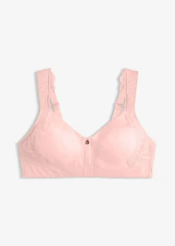 bonprix bonprix Sujetador suave sin aros con efecto reductor Rosa seda Discount