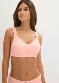 bonprix bonprix Sujetador suave sin aros con efecto reductor Rosa seda Clearance