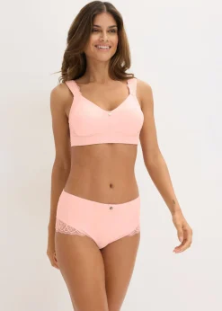 bonprix bonprix Sujetador suave sin aros con efecto reductor Rosa seda Clearance