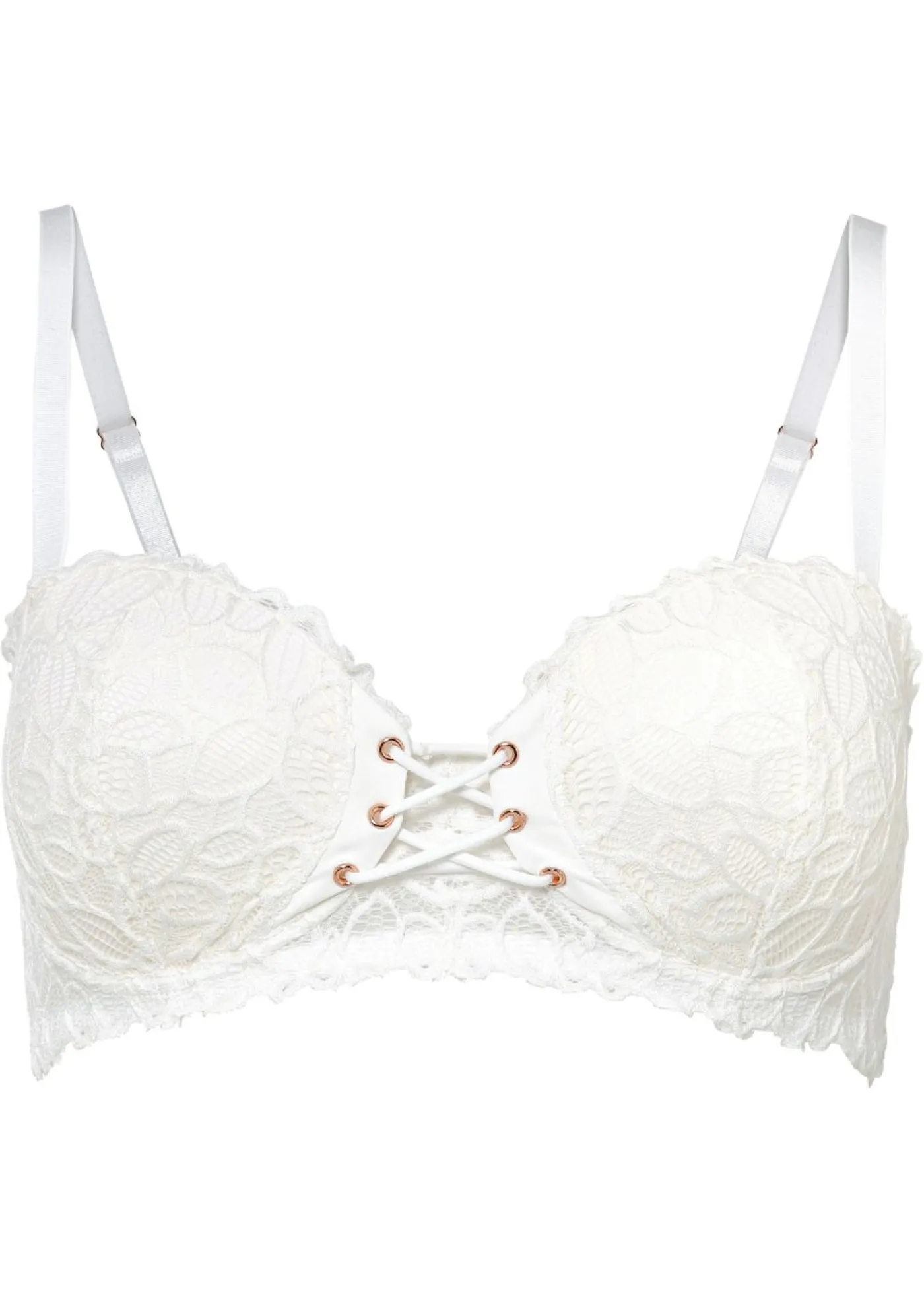 bonprix bonprix Sujetador tipo balconette de encaje fino Blanco New