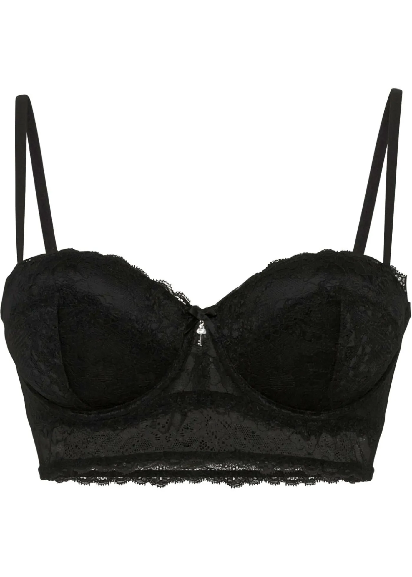 bonprix bonprix Sujetador tipo balconette de encaje Negro New