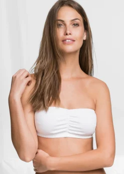 bonprix bonprix Sujetador tipo bandeau (copa A y B) de algodón orgánico (2 unidades) Negro-blanco Discount
