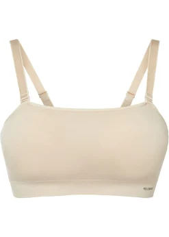 bonprix bonprix Sujetador tipo bandeau sin costuras Feel Comfort con tirantes desmontables Beige-arena Clearance