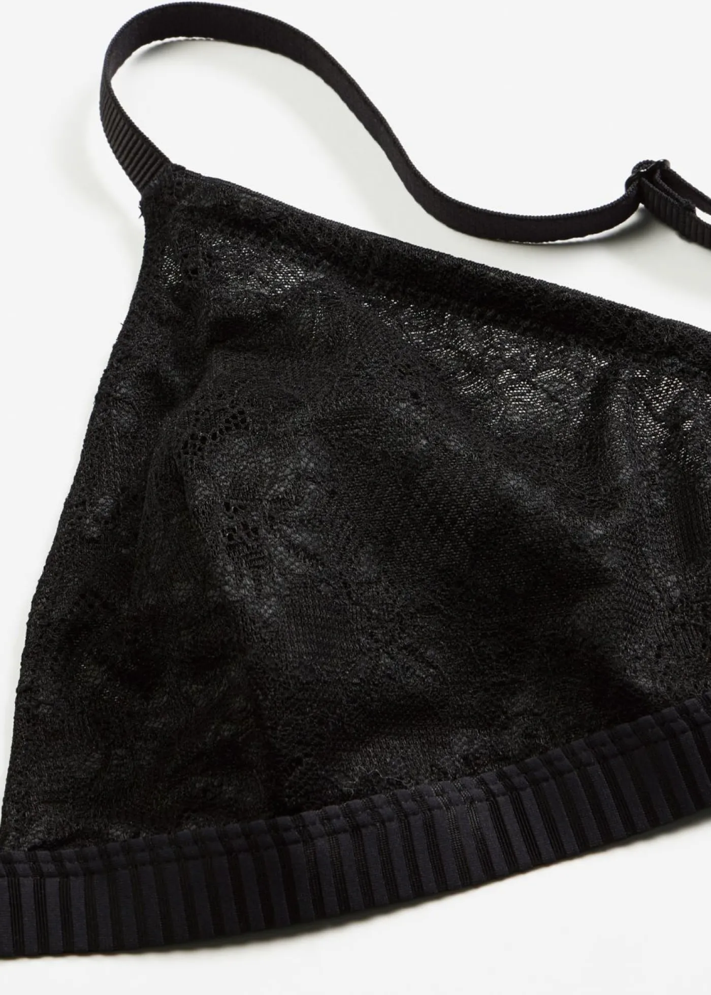 bonprix bonprix Sujetador triangular sin aros con canalé suave Negro Best