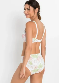 bonprix bonprix Sujetador (3 unidades) de un material suave Blanco de flores + Rosa claro + Blanco Best