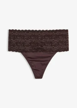 bonprix bonprix Tanga con efecto moldeador medio (2 unidades) 2 en marrón oscuro Sale