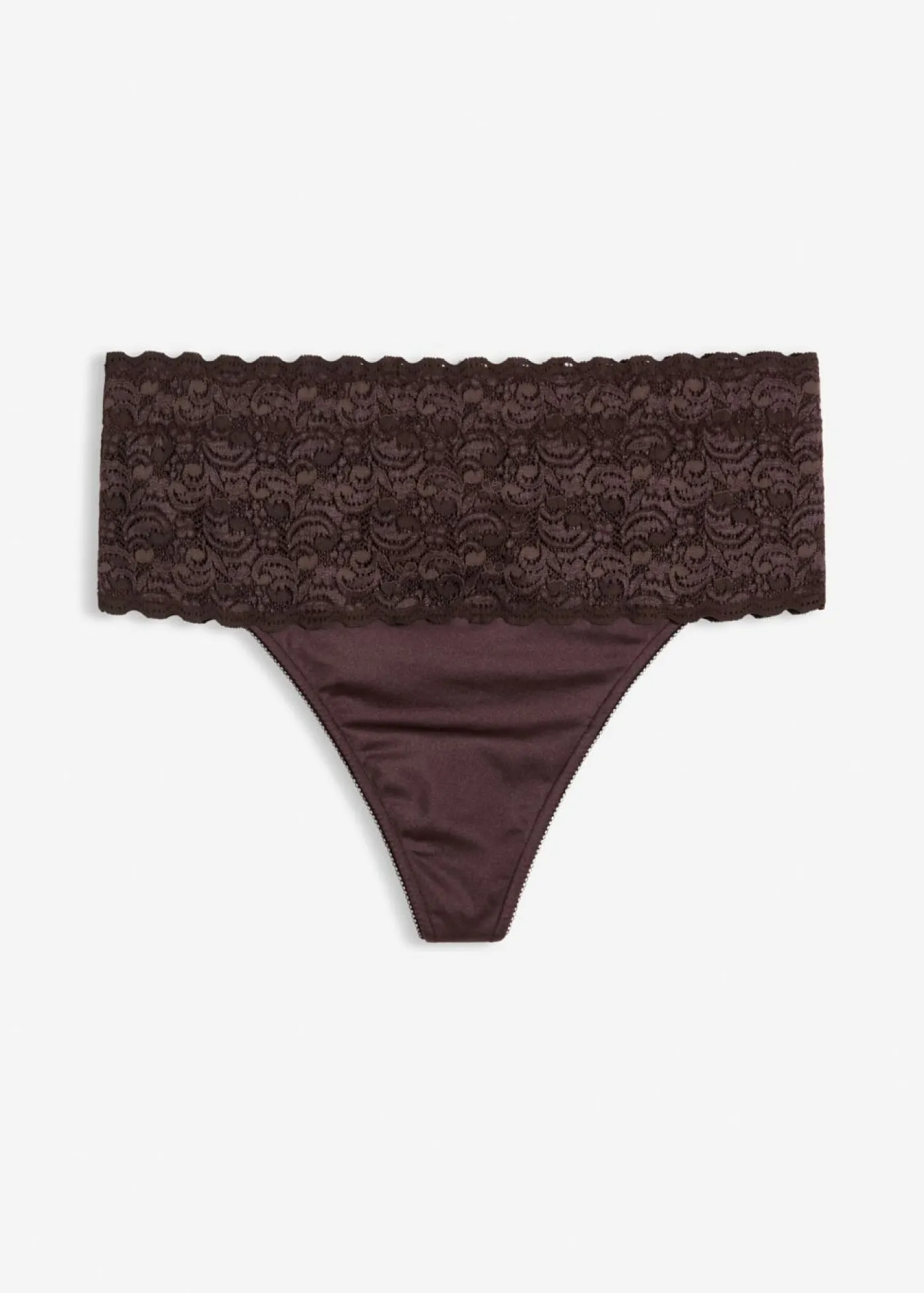 bonprix bonprix Tanga con efecto moldeador medio (2 unidades) 2 en marrón oscuro Sale