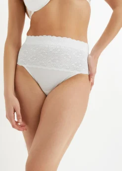 bonprix bonprix Tanga con efecto moldeador medio (2 unidades) Blanco Hot