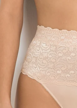 bonprix bonprix Tanga con efecto moldeador medio (2 unidades) Beige suave Clearance