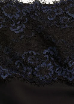 bonprix bonprix Tanga con encaje y efecto moldeador medio Negro Sale