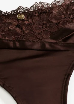 bonprix bonprix Tanga con parte trasera sin costuras Marrón oscuro Discount