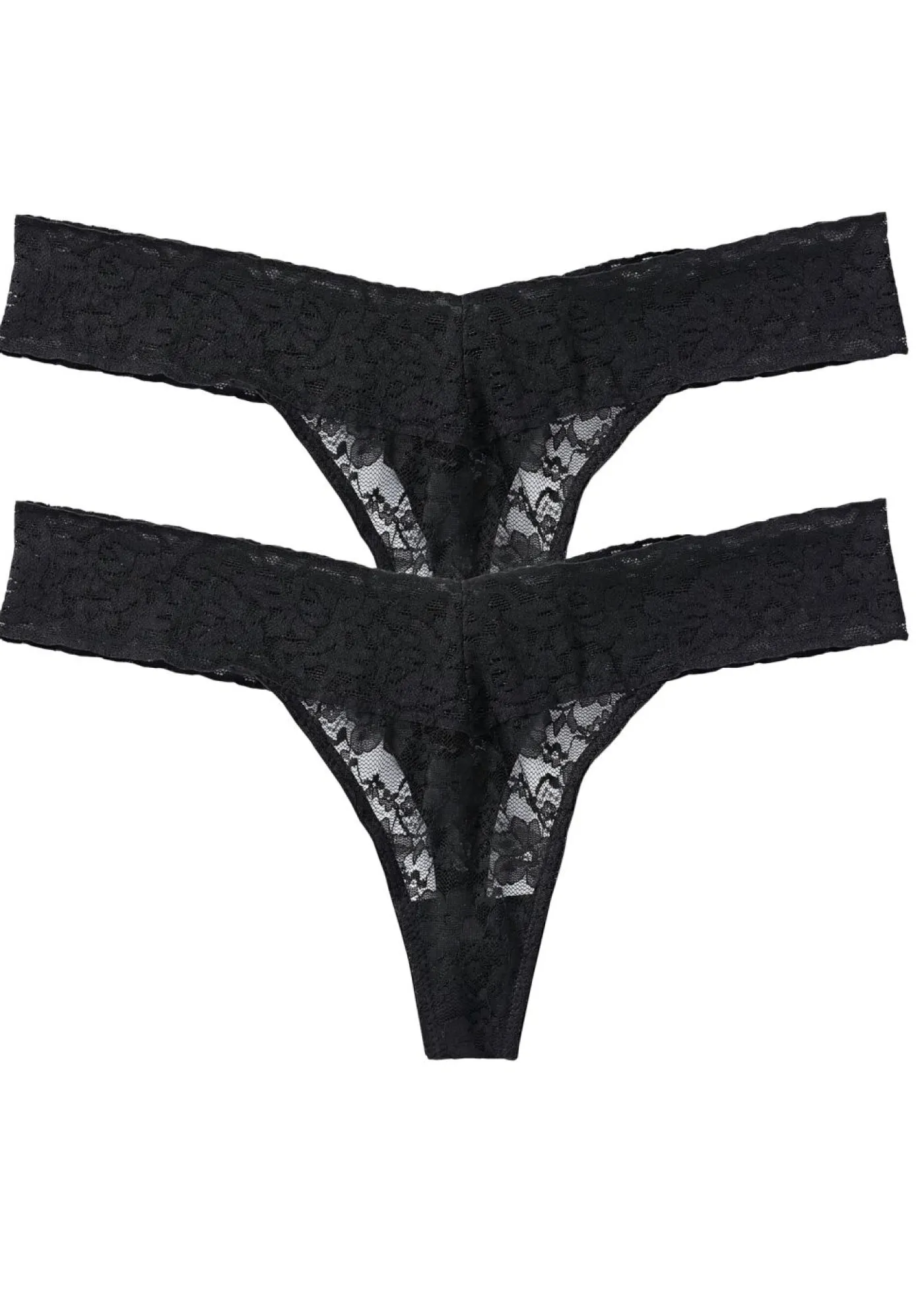 bonprix bonprix Tanga de encaje (2 unidades) Negro