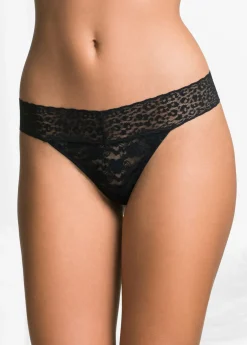 bonprix bonprix Tanga de encaje (2 unidades) Negro
