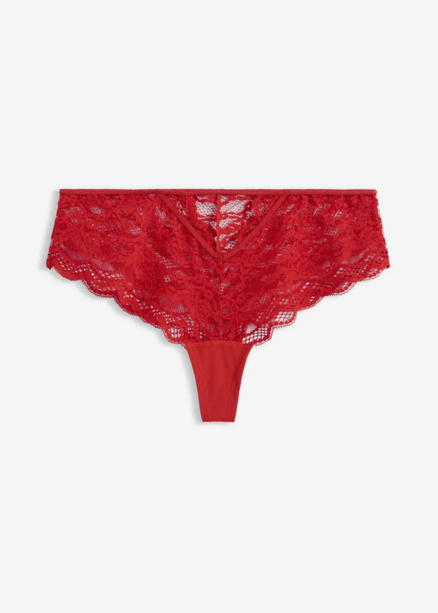 bonprix bonprix Tanga de encaje delicado Rojo salsa Hot