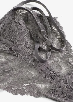 bonprix bonprix Tanga de encaje fino Gris granito Clearance