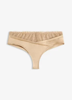 bonprix bonprix Tanga sin costuras Beige pardo Online