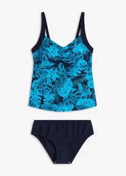 bonprix bonprix Tankini (2 piezas) con fruncido Azul/turquesa Online