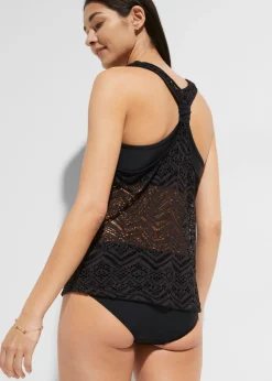 bonprix bonprix Tankini (2 piezas) de encaje Negro Outlet