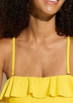 bonprix bonprix Tankini bandeau (2 piezas) con tirantes multiposición limón Online