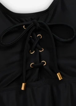 bonprix bonprix Tankini con cordones (2 piezas) Negro Clearance