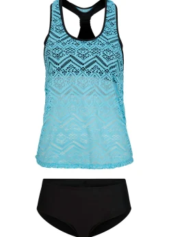bonprix bonprix Tankini con encaje elástico (2 piezas) turquesa Hot