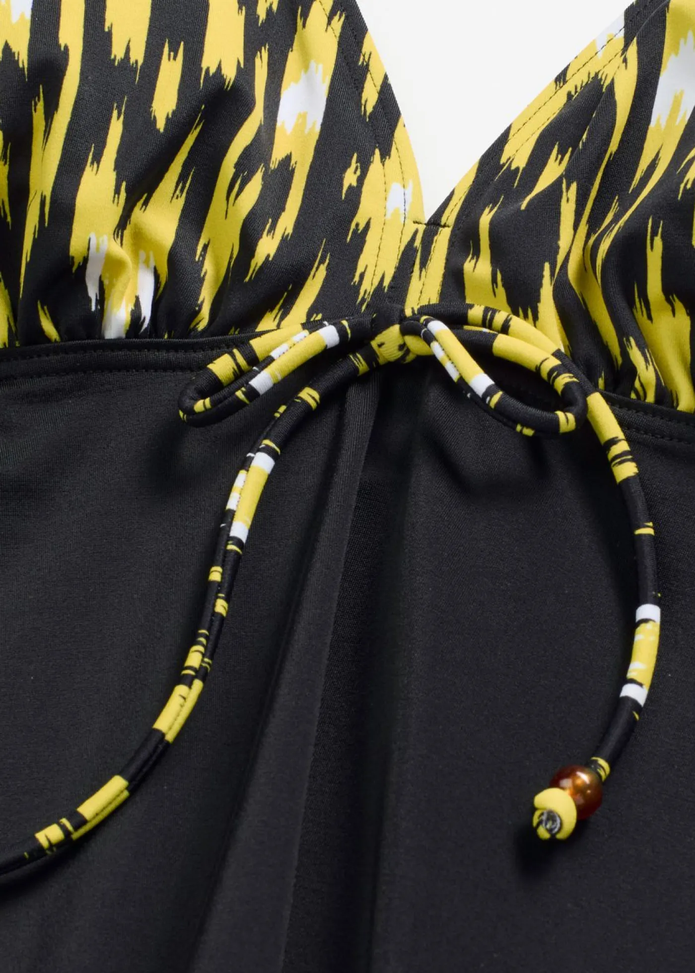 bonprix bonprix Tankini con tirantes anchos (2 piezas) Negro-amarillo