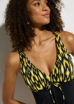 bonprix bonprix Tankini con tirantes anchos (2 piezas) Negro-amarillo