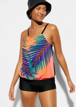 bonprix bonprix Tankini (juego de 2 piezas) Turquesa-lila-rosa-naranja estampado Outlet