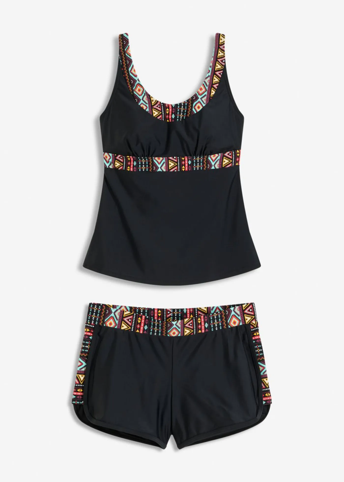 bonprix bonprix Tankini largo con pantalón de baño (2 piezas) Negro estampado Best