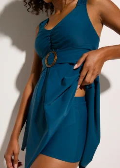 bonprix bonprix Tankini largo con tirantes anchos (2 piezas) Petróleo azul Sale