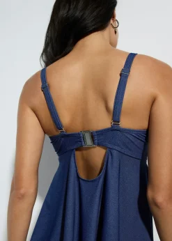 bonprix bonprix Tankini largo (2 piezas) con aspecto vaquero denim oscuro Best