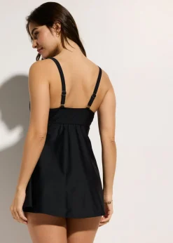 bonprix bonprix Tankini largo (2 piezas) con escote en V Negro